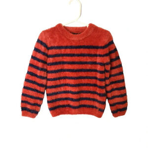IKKS Girls Red and Blue Striped Sweater Size 6